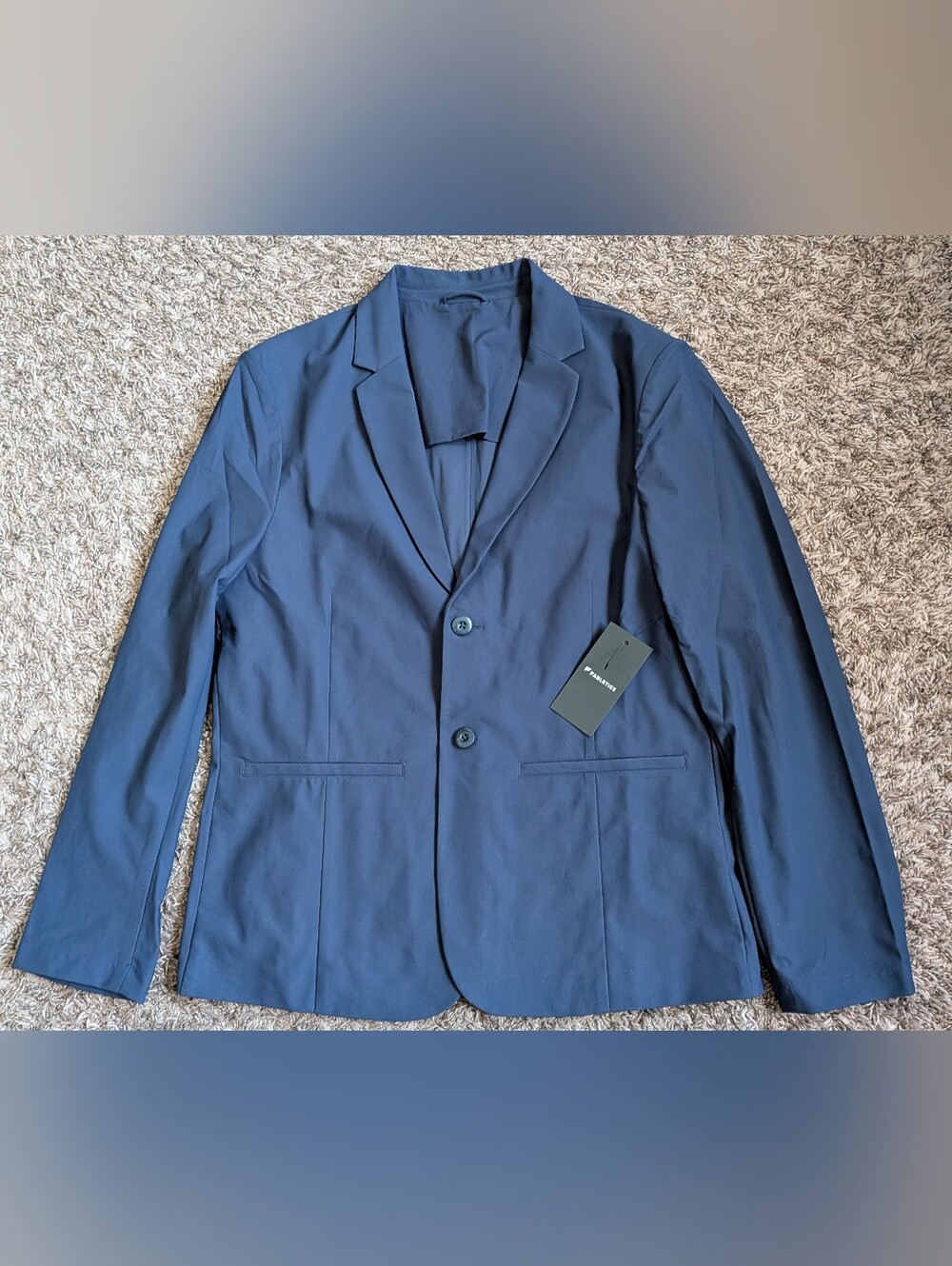 NWT Fabletics Navy The Don Blazer 2-Button Jacket Men's M